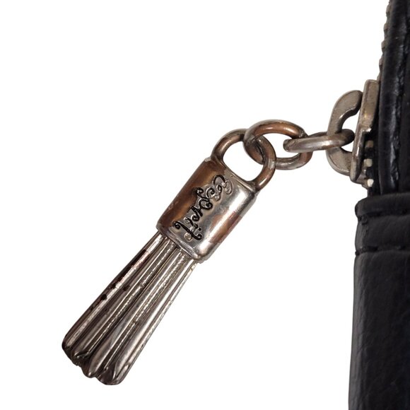 Y2K Vintage ESPRIT Small Black Leather Backpack 13x10x3 - Picture 8 of 9